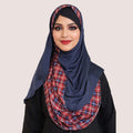 HOODIE DRAPES | BLUE W WHITE & RED BURBERRY