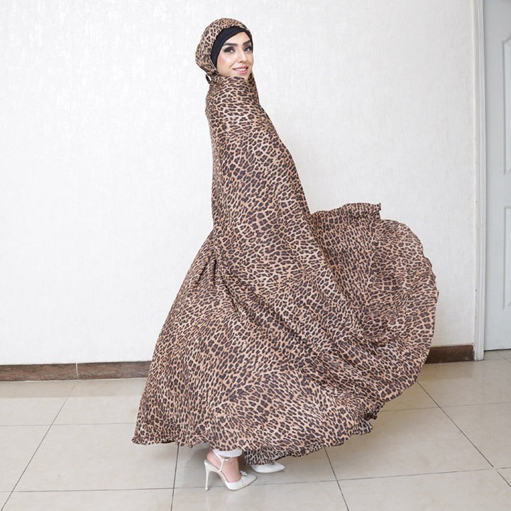 PRAYER SHAWL PRINTS : CHOCCO LEOPARD A-LAWN