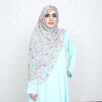 INSTANT HIJAB | LIMLAC FLORAL - CHIFFON