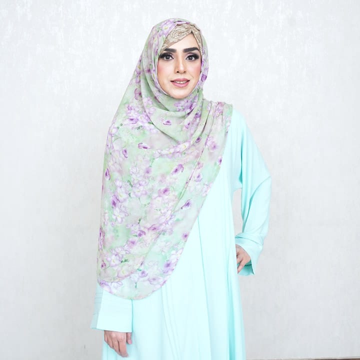 INSTANT HIJAB | LIMLAC FLORAL - CHIFFON