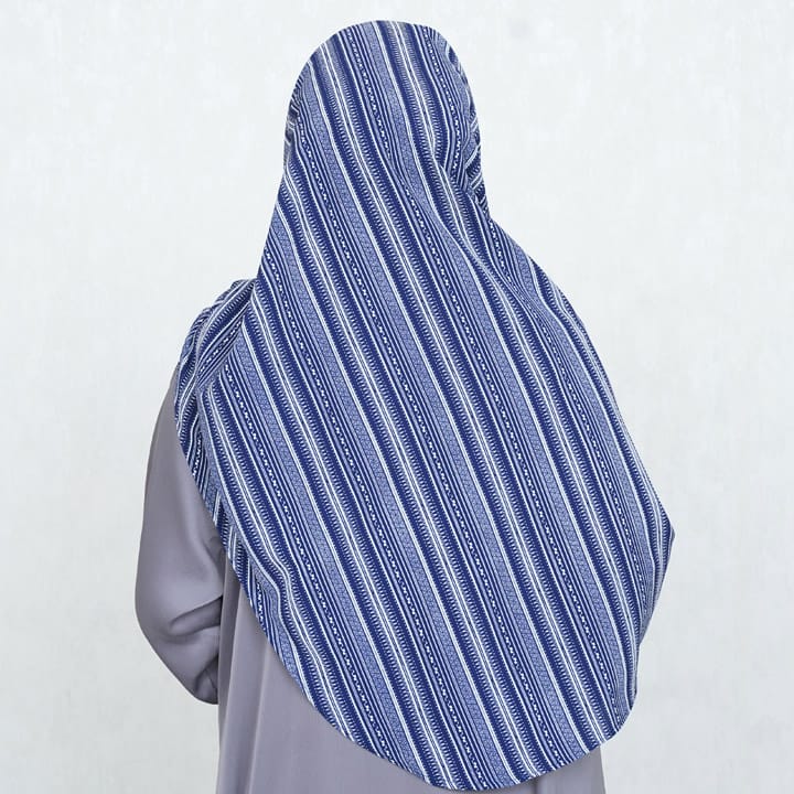 INSTANT HIJAB | BLUITE NOMAD STRIPES - TURKISH GEORGETTE