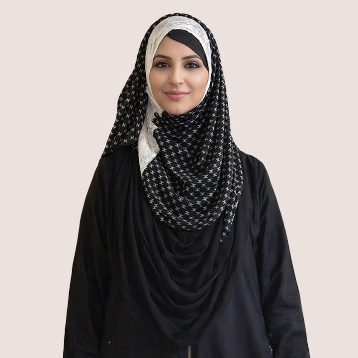 HOODIE DRAPES | BLITE CHANNEL W WHITE LACE