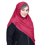 INSTANT HIJAB | CRANBERRY- KOREAN CHIFFON