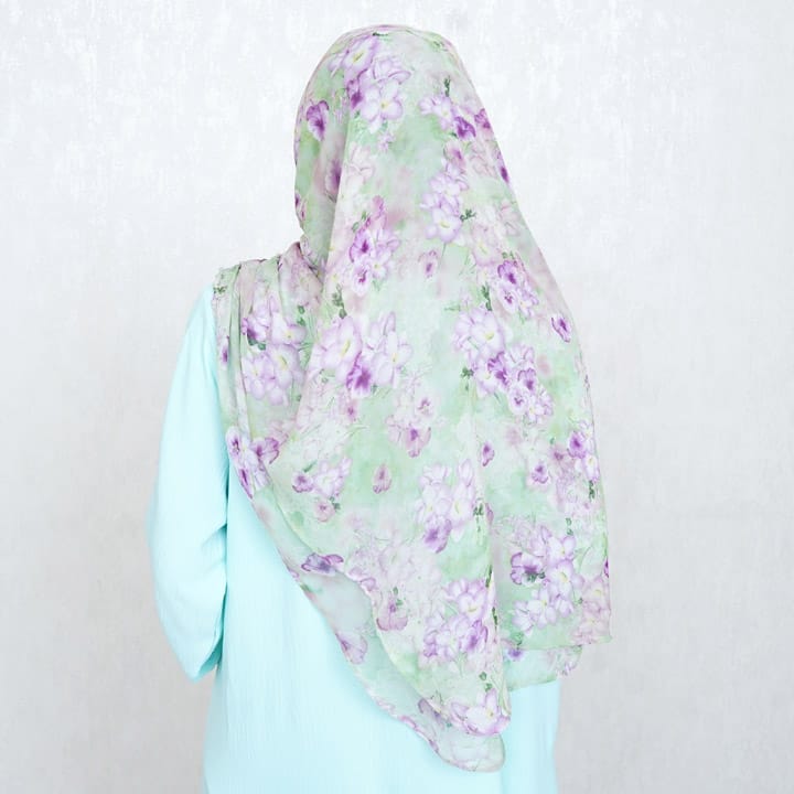 INSTANT HIJAB | LIMLAC FLORAL - CHIFFON