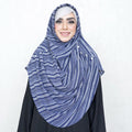 COWLNECK PINLESS | BLUITE NOMAD STRIPES - TURKISH GEORGETTE