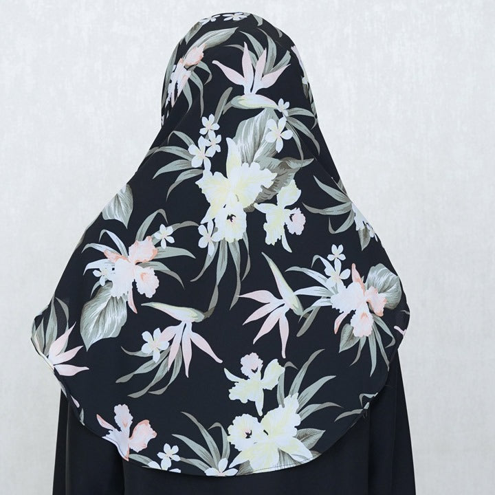 COWLNECK PINLESS | DARK OASIS - TURKISH GEORGETTE