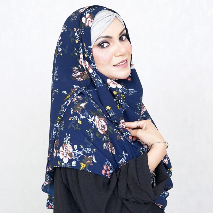 HCS | BLUE BOUQET - TURKISH GEORGETTE