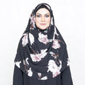 HCS | MINK FLORAL ON BLACK - TURKISH GEORGETTE