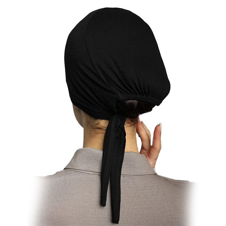 TIE BACK BONNET | BLACK