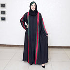 FO ABAYA W GUCCI LINES - BLACK NIDA