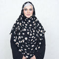 COWLNECK PINLESS | DAISY NOIR - TURKISH GEORGETTE