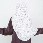 INSTANT HIJAB | WHITE SMALL LEOPARD - CHIFFON