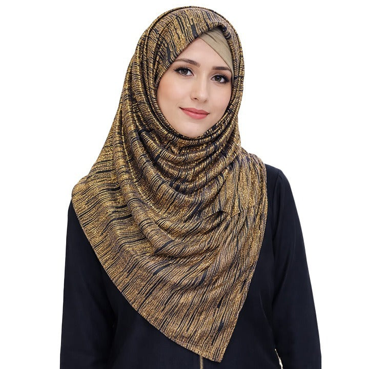 HIJAB | BLUE GOLD - LUREX FABRIC