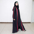 FO ABAYA W GUCCI LINES - BLACK NIDA