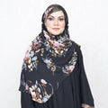 INSTANT HIJAB | MIDNIGHT BOUQET - TURKISH GEORGETTE