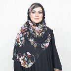 INSTANT HIJAB | MIDNIGHT BOUQET - TURKISH GEORGETTE