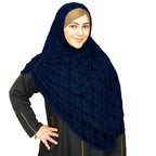 INSTANT HIJAB | NAVY BLUE LACE
