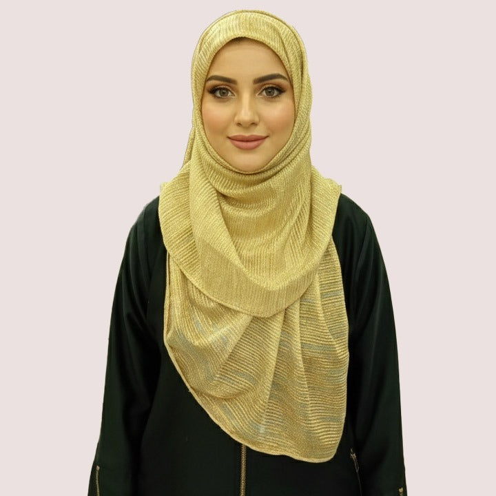 HIJAB | WHITE GOLD - LUREX FABRIC