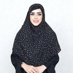 HCS | WHITE CONFETTI CHUNKS ON BLACK - TURKISH GEORGETTE