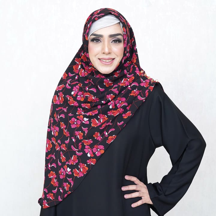 INSTANT HIJAB | CORAL GARDEN - TURKISH GEORGETTE