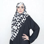 INSTANT HIJAB | MONOCHROME WAVES - TURKISH GEORGETTE