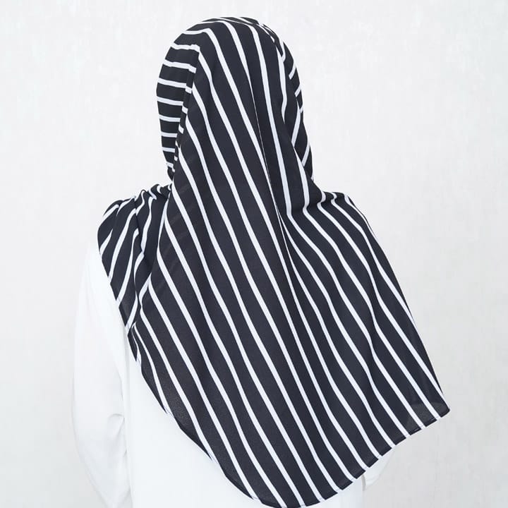 INSTANT HIJAB | BLITE STRIPES - TURKISH GEORGETTE