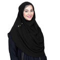 COWLNECK PINLESS | BLACK - KOREAN CHIFFON