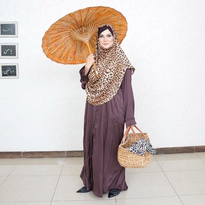 COWLNECK PINLESS | COFFEE LEOPARD - A LAWN