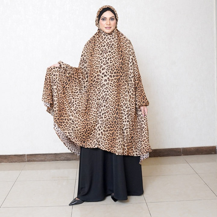 PRAYER SHAWL PRINTS | COFFEE LEOPARD STANDARD