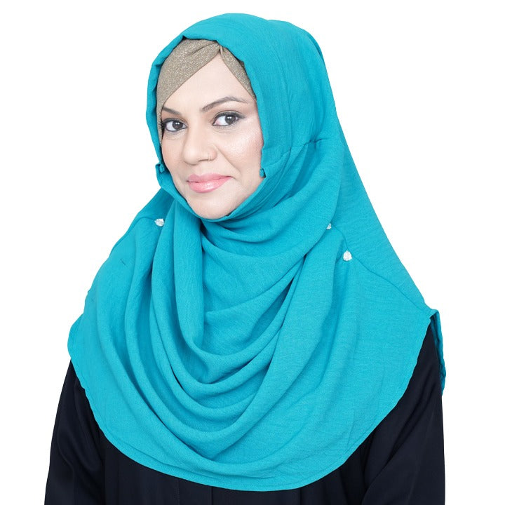 COWLNECK PINLESS| NISHAPUR FEROZA- TURKISH GEORGETTE