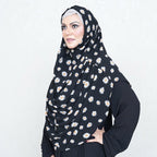 COWLNECK PINLESS | DAISY NOIR - TURKISH GEORGETTE