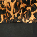 HOODIE DRAPES | BIG BROWLACK LEOPARD - CHIFFON