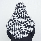 COWLNECK PINLESS | MONOCHROME WAVES - TURKISH GEORGETTE