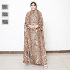 PRAYER SHAWL PRINTS : COFFEE LEOPARD A-LAWN