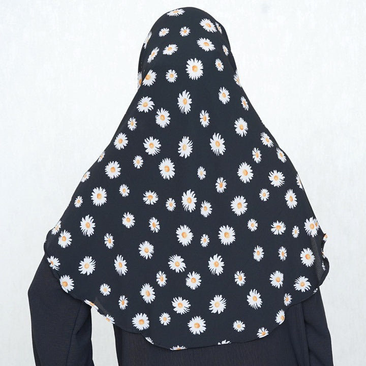COWLNECK PINLESS | DAISY NOIR - TURKISH GEORGETTE