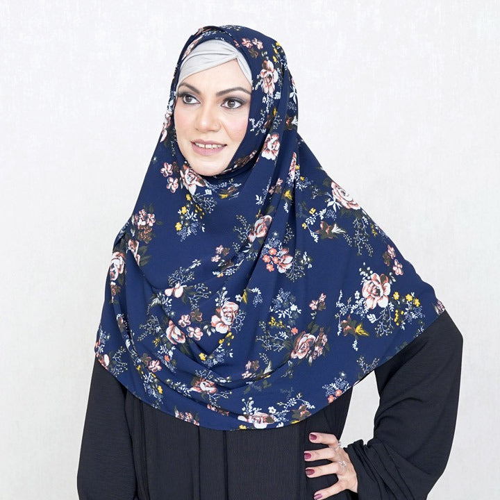 HCS | BLUE BOUQET - TURKISH GEORGETTE
