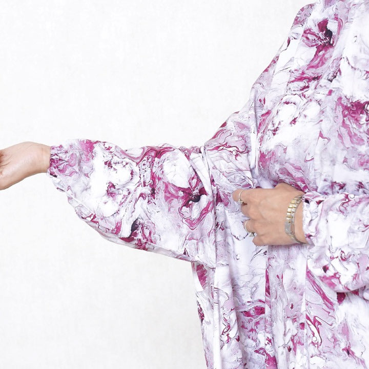PRAYER SHAWL PRINTS : MARBLE SWIRL A-LAWN