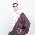 INSTANT HIJAB | WHITE SMALL LEOPARD - CHIFFON