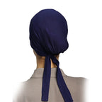 TIE BACK BONNET | NAVY BLUE