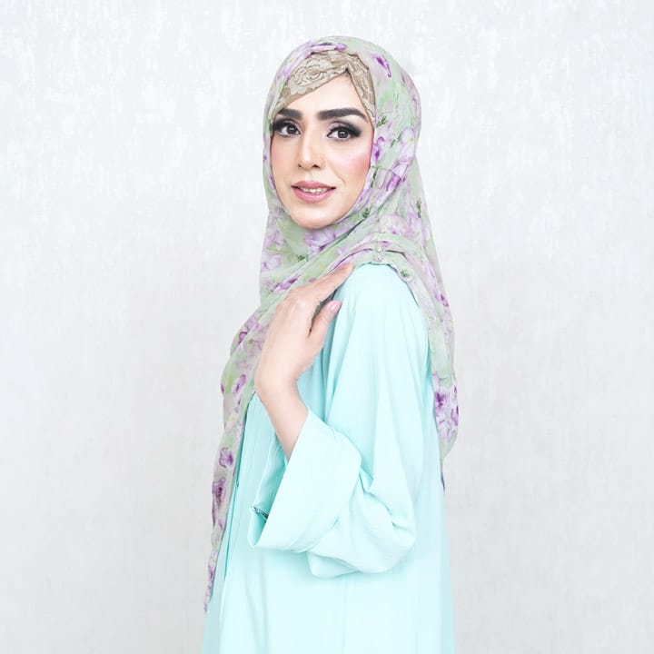 INSTANT HIJAB | LIMLAC FLORAL - CHIFFON