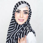 INSTANT HIJAB | BLITE STRIPES - TURKISH GEORGETTE