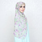 INSTANT HIJAB | LIMLAC FLORAL - CHIFFON