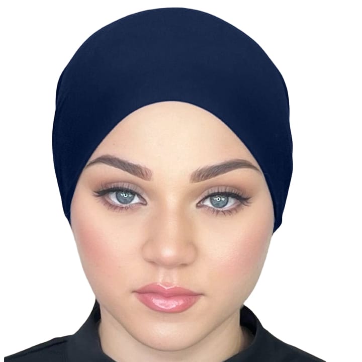 TIE BACK BONNET | NAVY BLUE